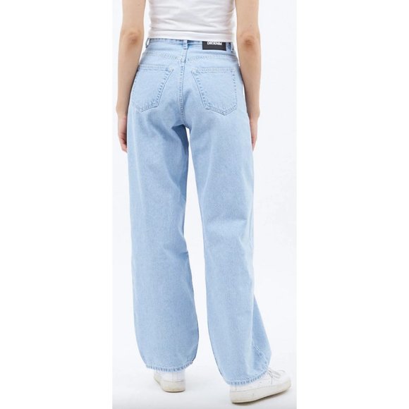 DR. DENIM Donna Pebble Superlight Retro High Rise Wide Leg Jeans - Size 24 NWT - Picture 2 of 15